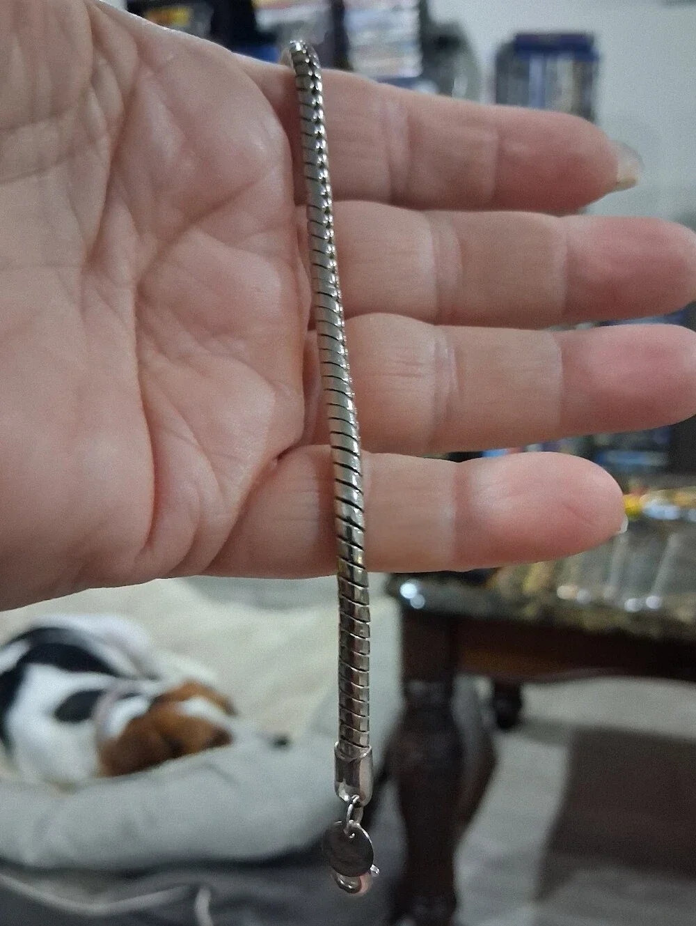 .925 Sterling Silver Snakechain Bracelet 8
